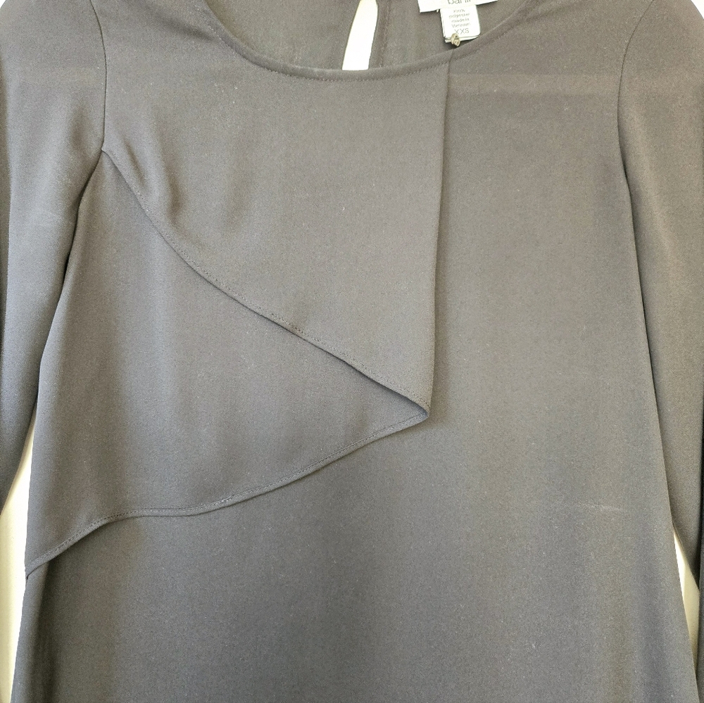 Bar III Long-Sleeve Ruffle Front Top - Picture 4 of 9